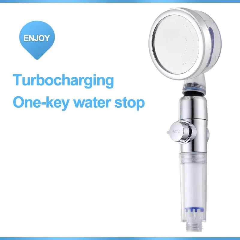 EHEH New Arrival 3 Modes SPA Shower Head High Pressure Saving Water Shower Nozzle Premium Bathroom Water Filter 4 Types