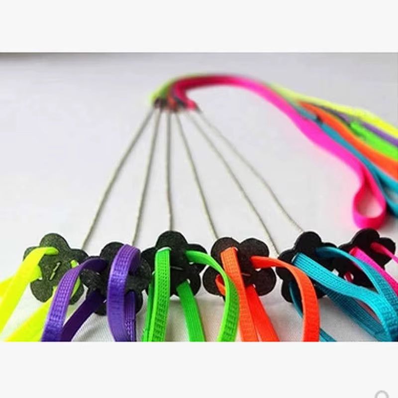 Colorful Parrot Bird Collar Harness Adjustable Hamster Turtle Lizard Traction Rope Reins 8-Shaped Collar Pet Strap Leash