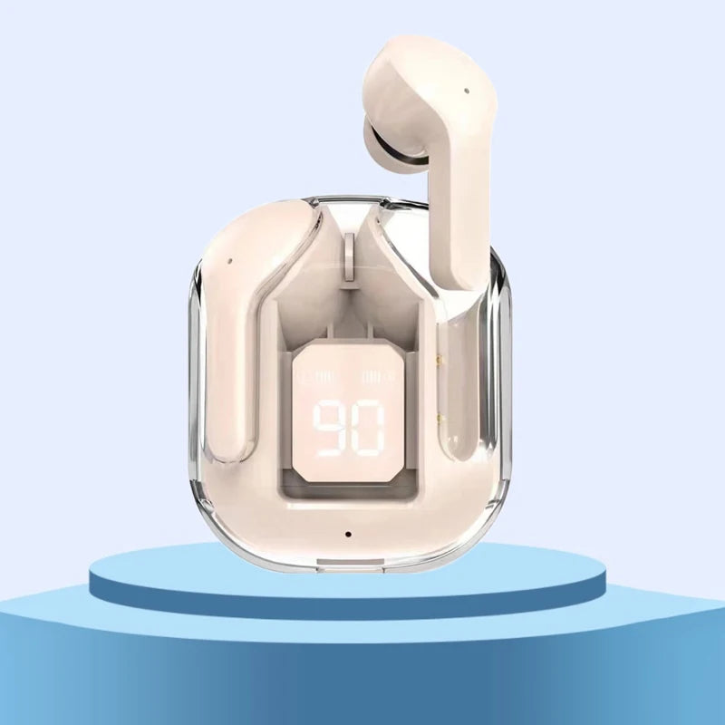 TWS Wireless Earphones Transparent Bluetooth in Ear Headset ENC Sports Headphones LED Power Digital Display Stereo Sound Earbuds
