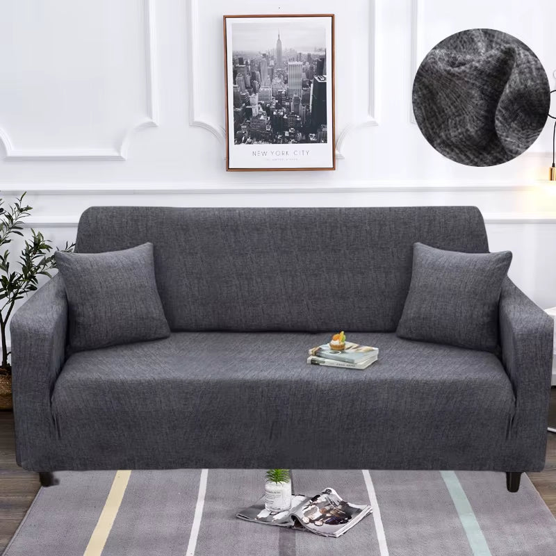 Square Lattice Printed Couch Cover Sofa Cover Elastic Slipcovers for Pets Chaselong Protector L Shape Anti-Dust Machine Washable